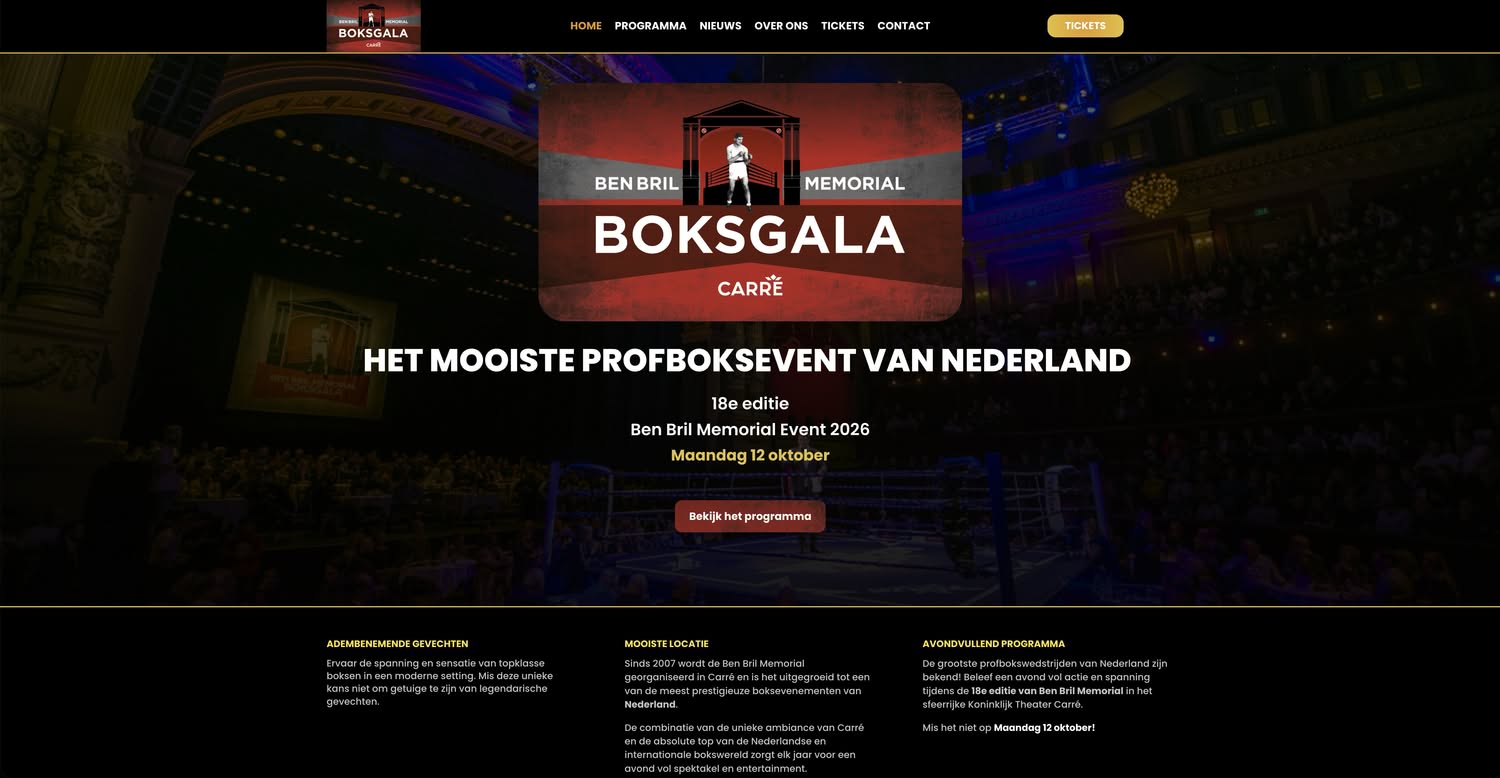 Website benbrilmemorial.nl