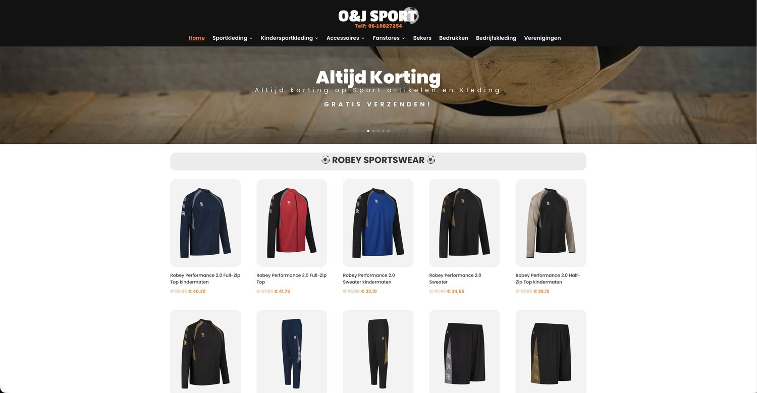 Website oj-sport.nl
